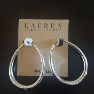 Ralph Lauren Tear Drop Hoop Earrings