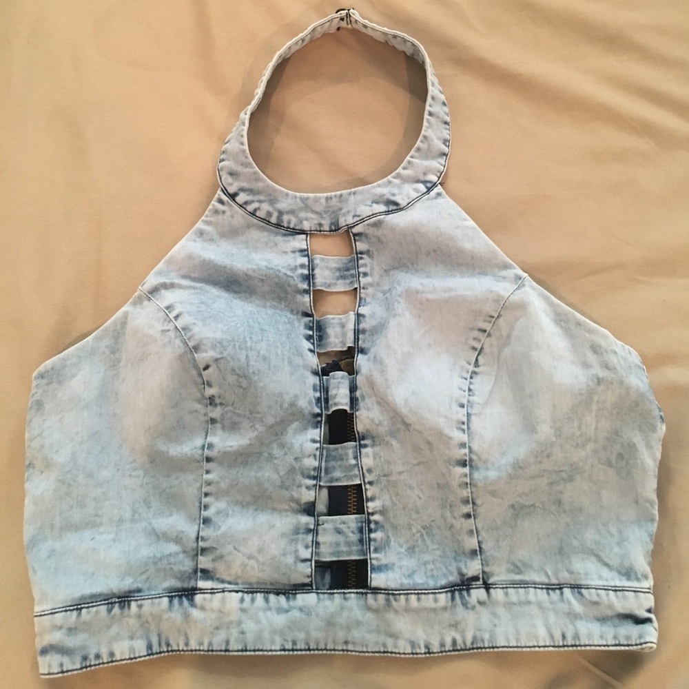 Denim crop top