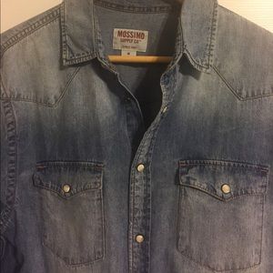 Mossimo Distressed Denim Shirt Size M