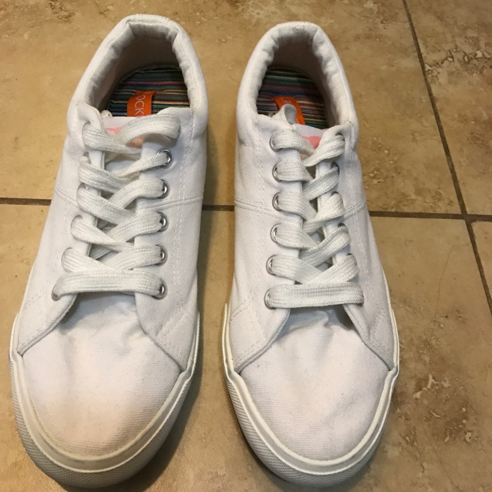 White canvas sneakers