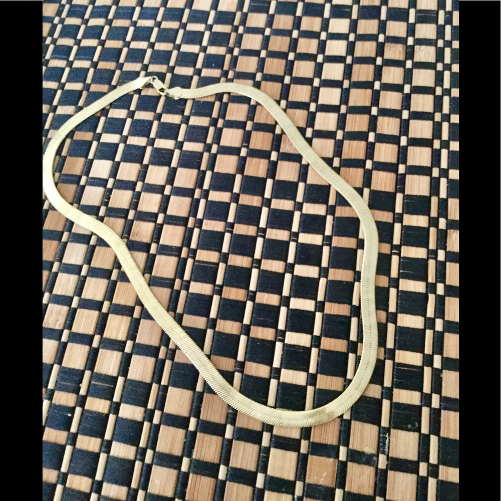Herringbone chain14k gold plated