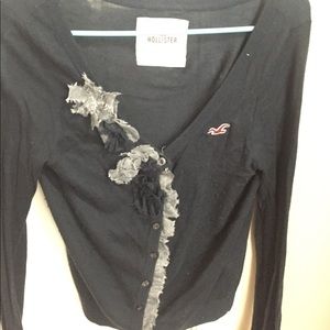 Hollister navy blue cardigan