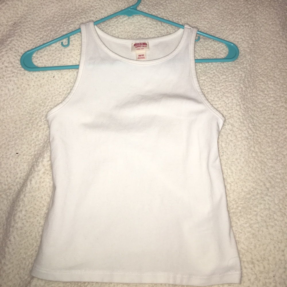 White cropped tank