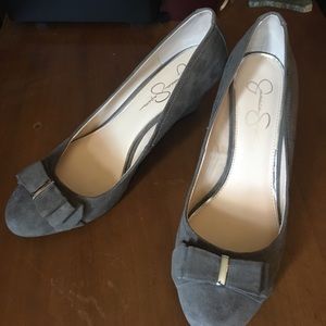 Jessica Simpson faux suede wedges