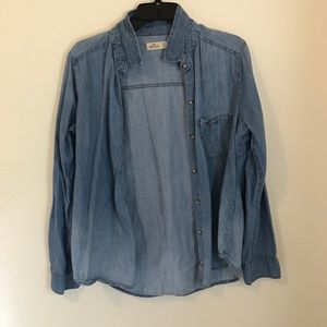 Thin hollister denim button down! (Unworn)