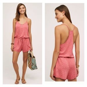 NWT Anthropologie Terry Lounge Romper Med