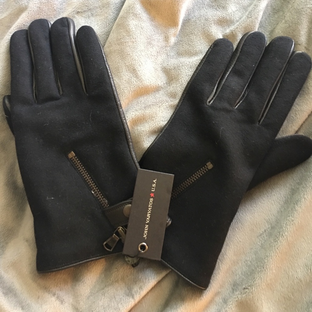 John Varvatos leather gloves