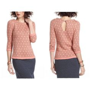 Dolce Vita Pink and Gold Key-Hole Sweater