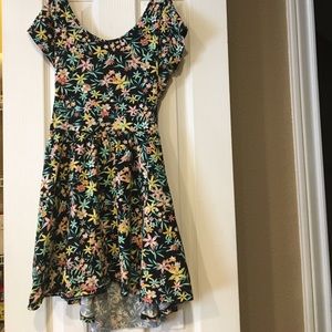 Floral Skater dress with open back detail