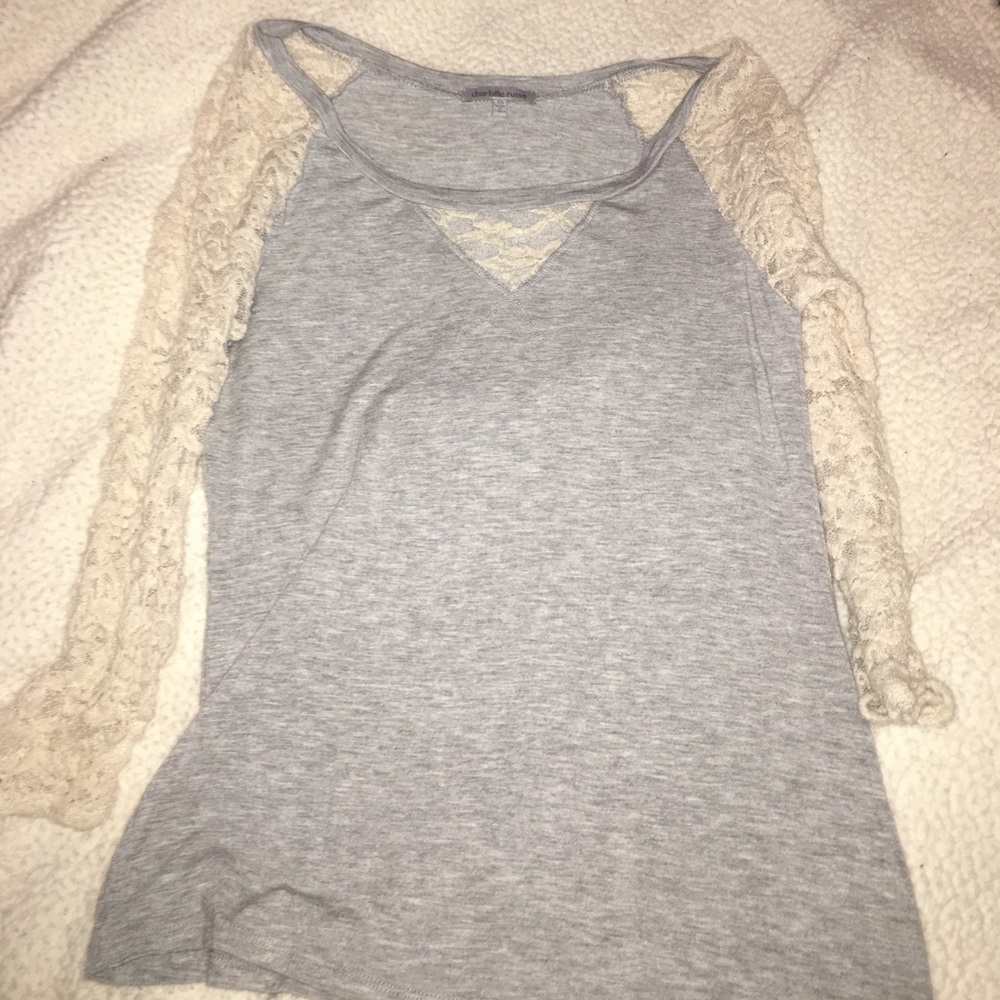 Charlotte Russe lace sleeved top
