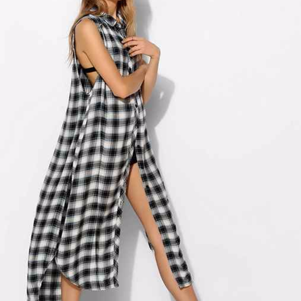 Forever 21 Sleeveless Plaid shirt dress