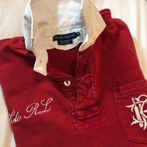 Vintage Ralph Lauren embroidered Rugby top.
