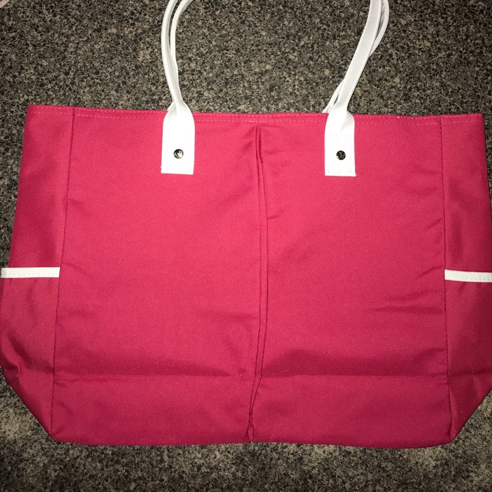 NWOT pink and white Lancôme tote