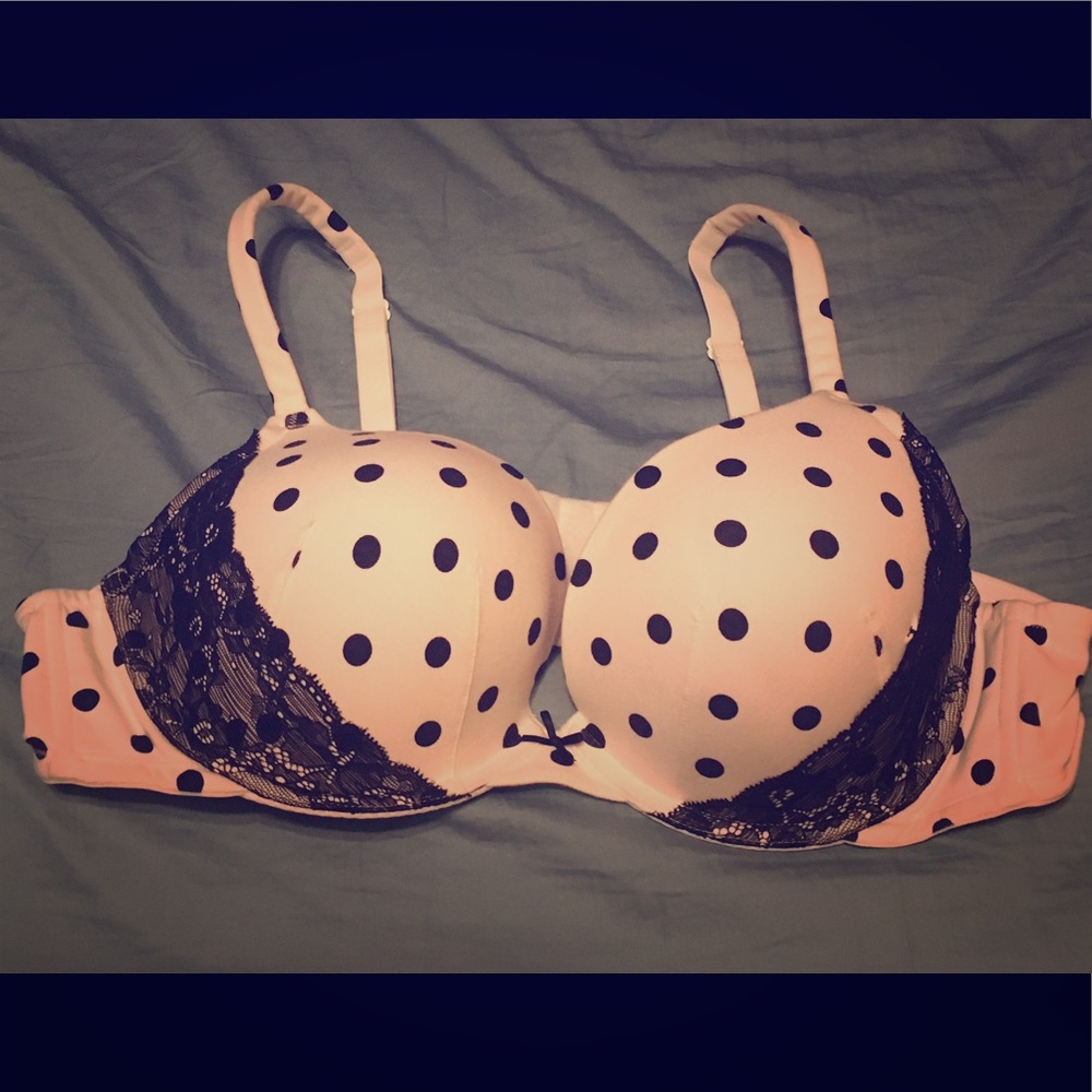 Cacique polka dot push up bra