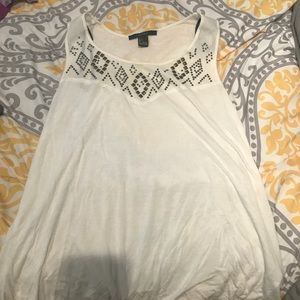 Flowy cream forever 21 tank top