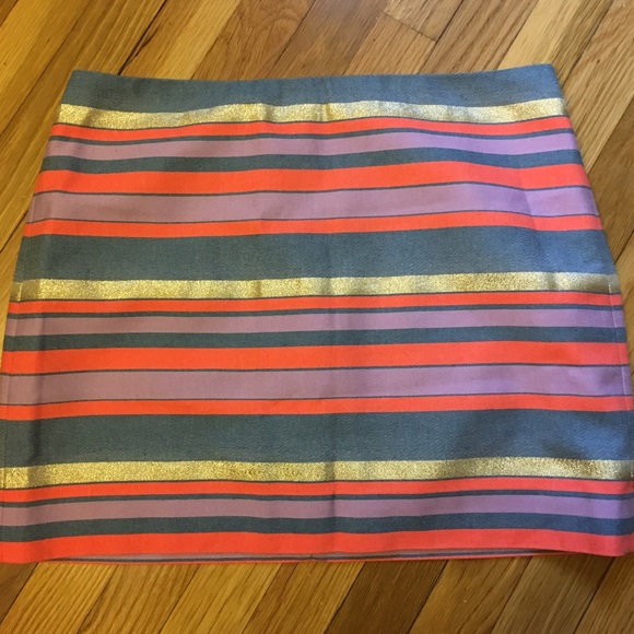 J. Crew shiny stripe mini skirt - Picture 4 of 7