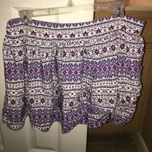 Purple Aztec Print skirt