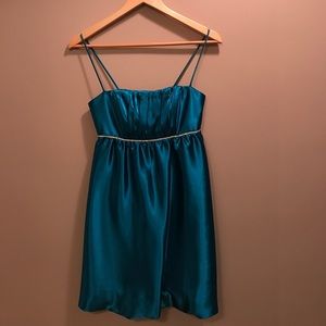 Jessica McClintock Teal cocktail dress