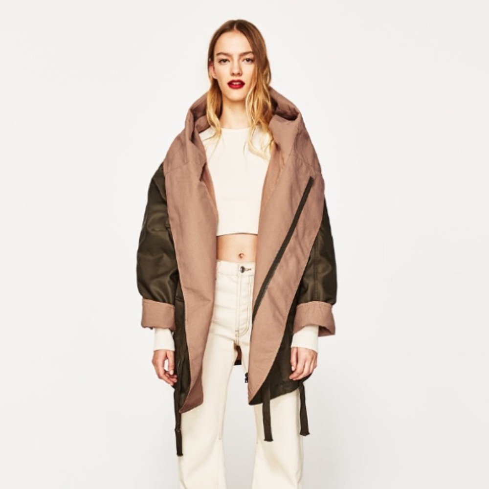 ZARA STUDIO PARKA RAINCOAT