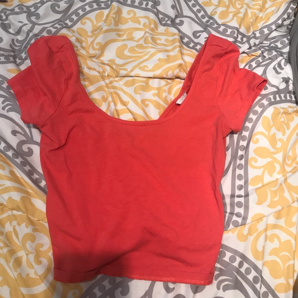 Coral crop top forever 21