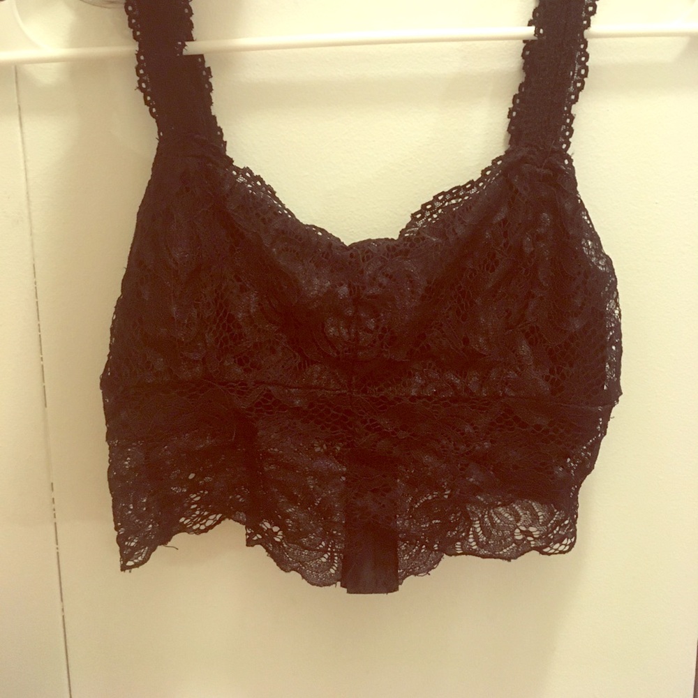 Black lace bralette