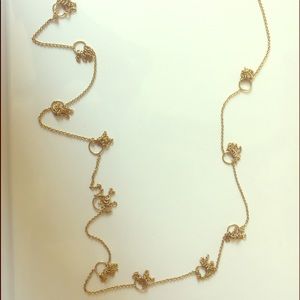 Madewell gold chain fringe necklace