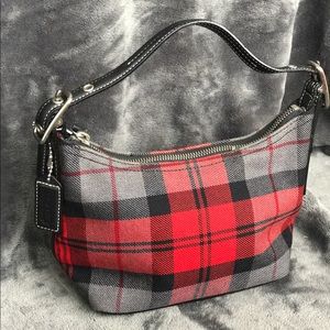 Plaid Coach Mini Handbag