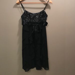 Black Sequin Cocktail Dress