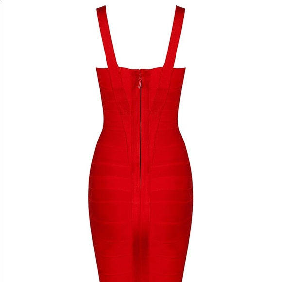 BRAND NEW fire red body con bandage dress - Picture 2 of 4