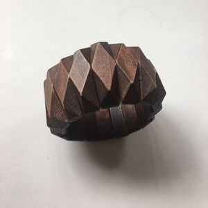 Wooden, geometrically designed bracelet