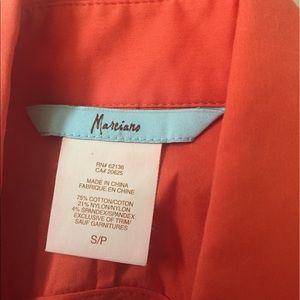 Marciano orange button up work top