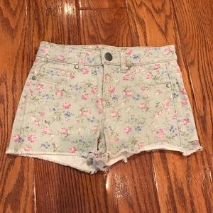 Pastel floral print jean shorts from NORDSTROM.