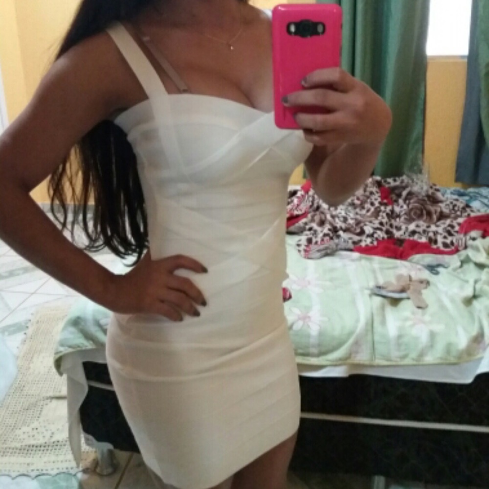 BRAND NEW white bodycon bandage mini dress