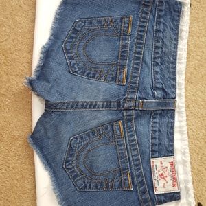 True Religion Denim Cut off shorts