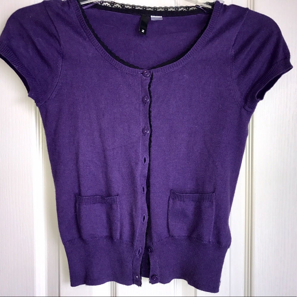 H&M purple cardigan