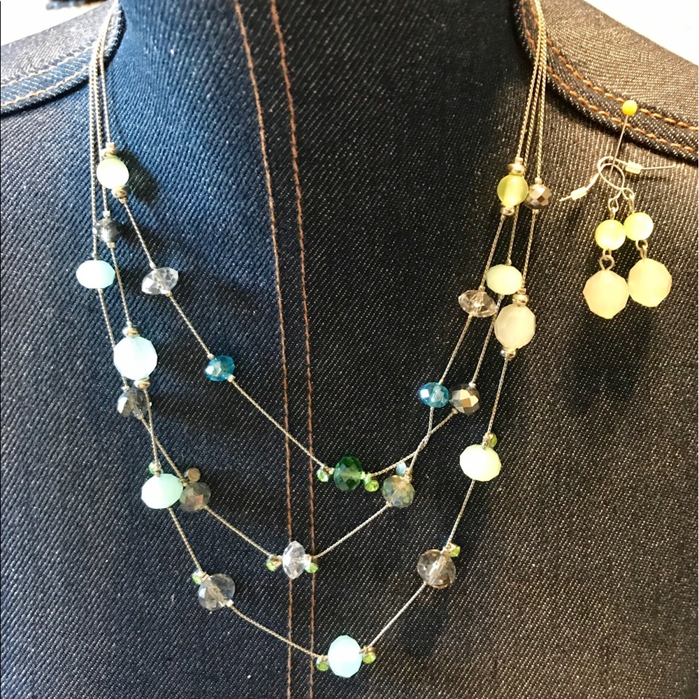 Statement Necklace and Matching Earrings.