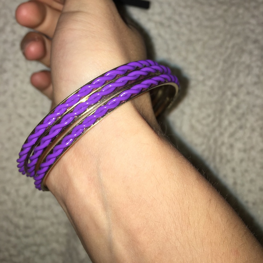 3 purple bangles