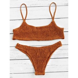 Rusty Orange Color Bikini Set