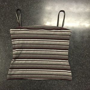 Wrapper 90s Straight Neck Stripped Camisole