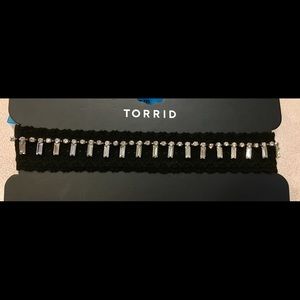 New In Package Torrid Black & Rhinestone Choker