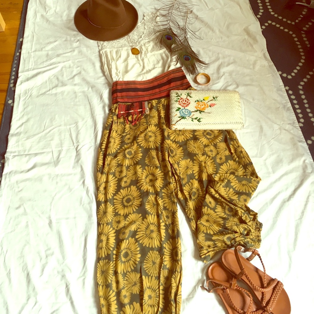 Bohemian printed pants