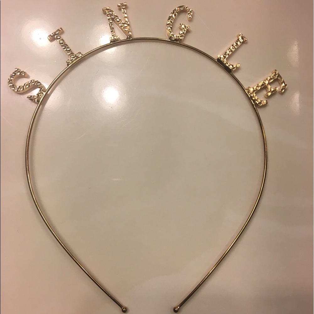🌸Cute dainty "s.i.n.g.l.e" gold headband