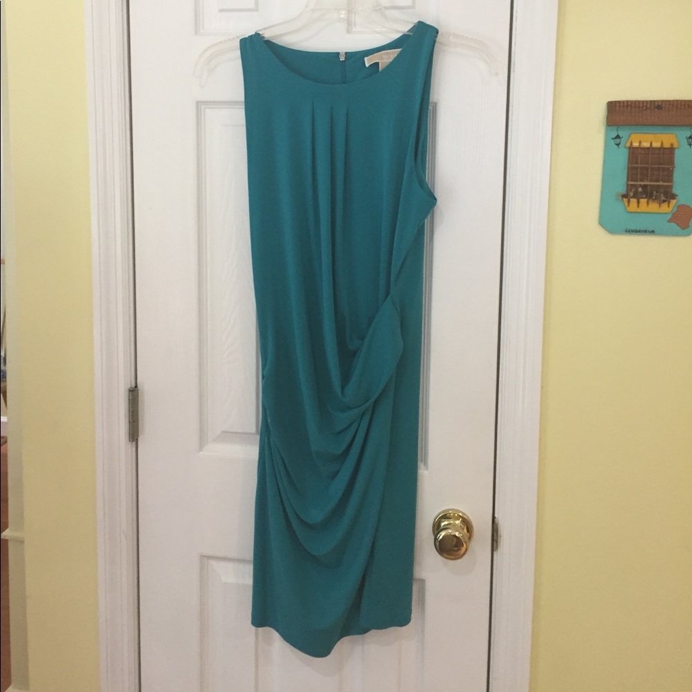 Michael Kors Turquoise faux wrap dress