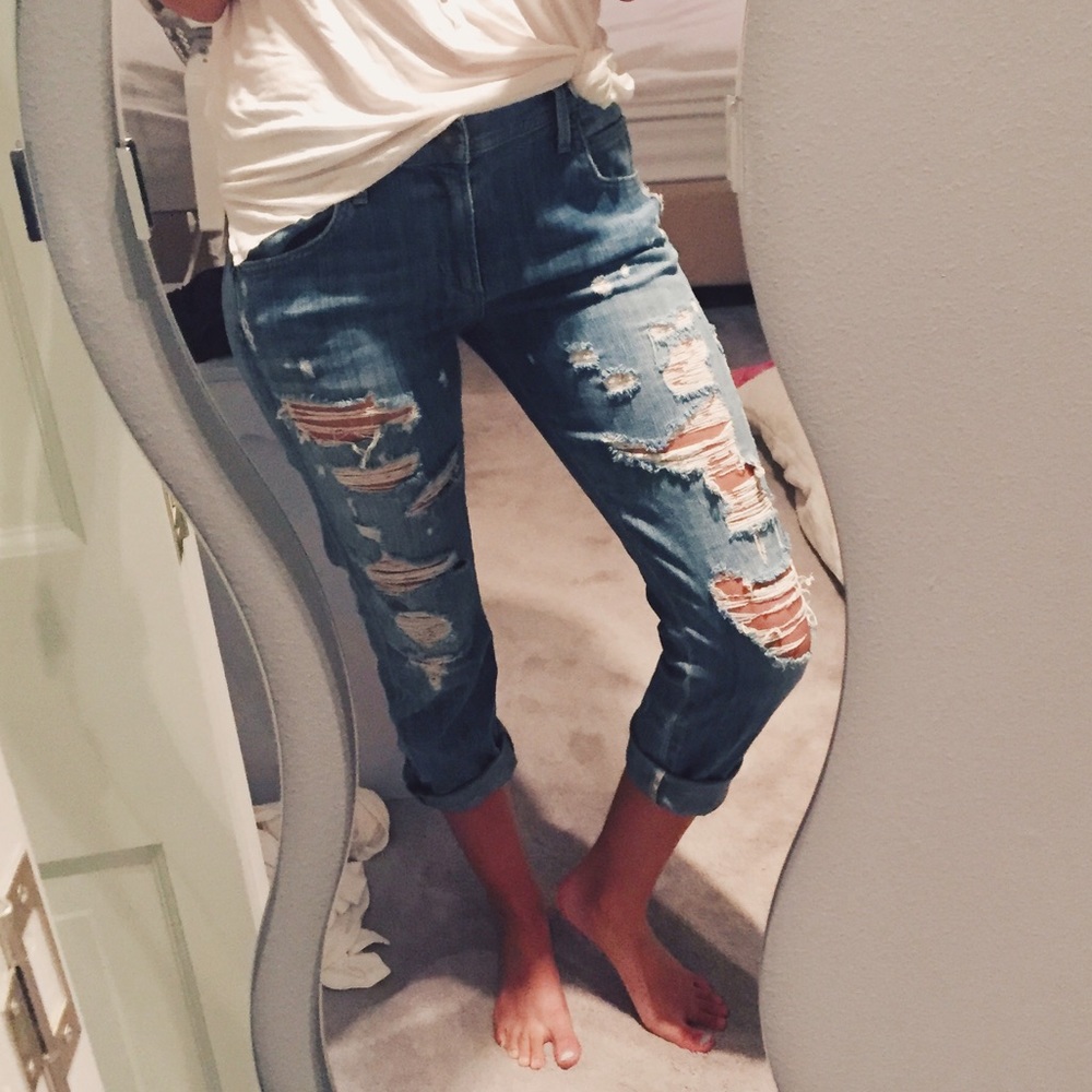 Boyfriend Style Ripped Jeans