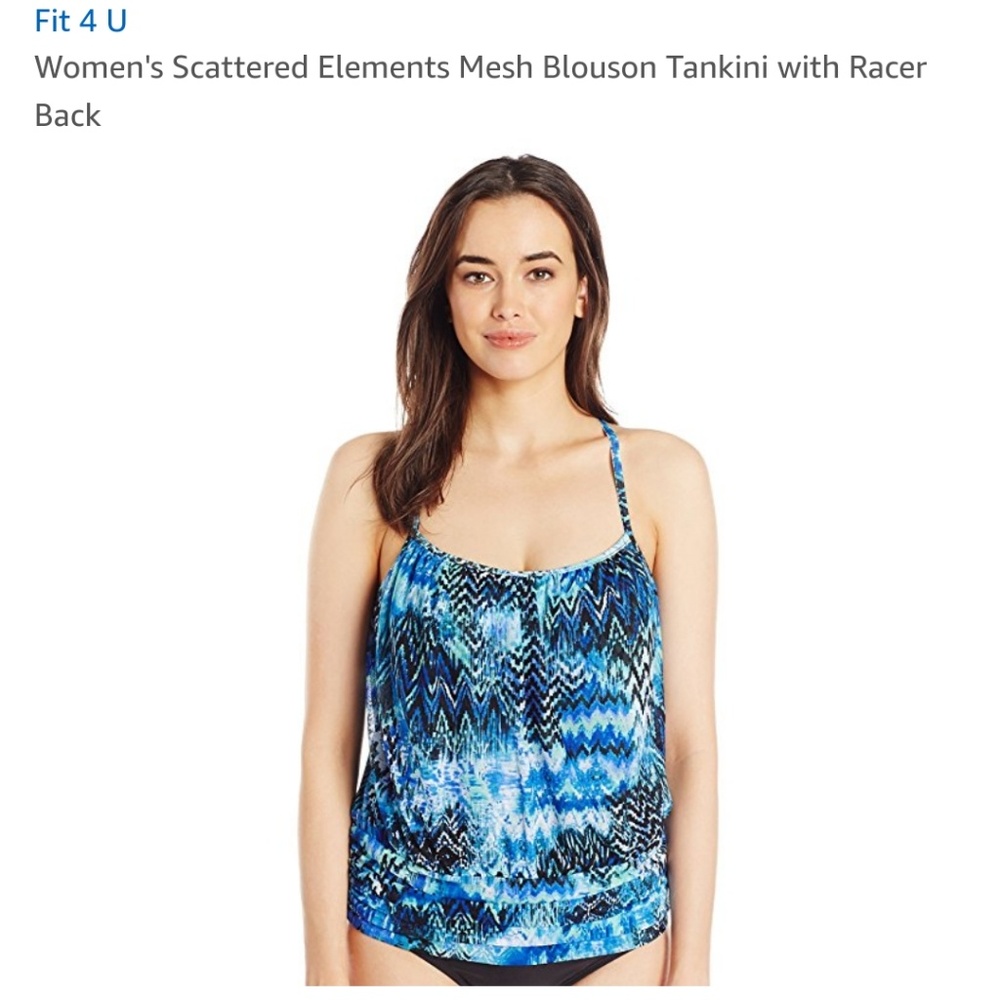 Fit 4 ur tummy swim too NWT soze 10 blue floral