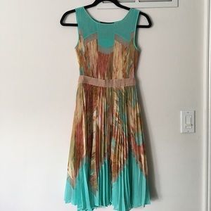 BCBG multi-color pleated dress