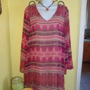 Everly Pink Sheer Top