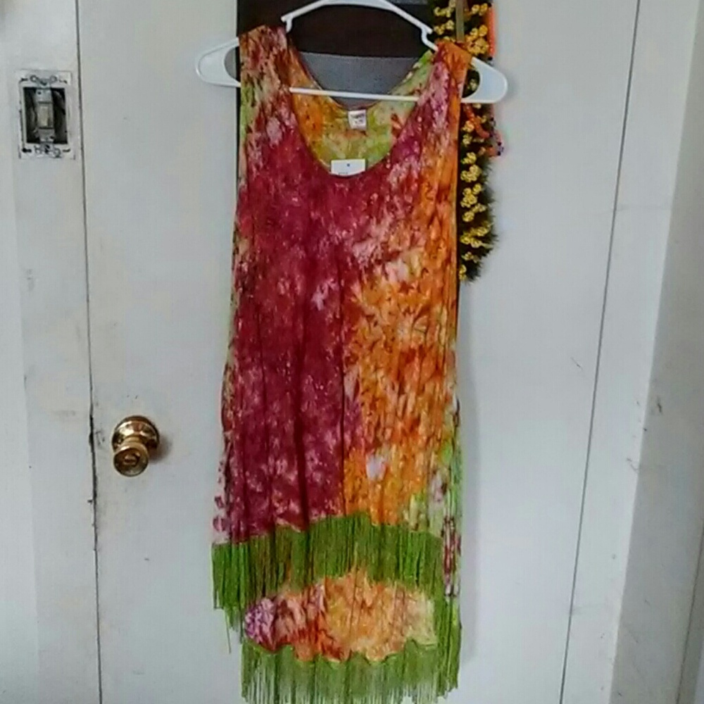 Sleeveless Top with Fringes