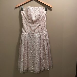 Jessica McClintock Pink Strapless Cocktail Dress