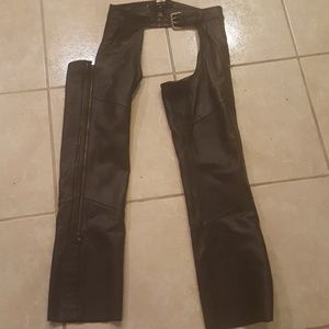 Brand new Harley Davidson leather black chaps